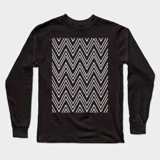 Geometric triangle and line zigzag pattern Long Sleeve T-Shirt